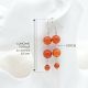 Cercei lungi Carneol natural i Inox Elegan n n