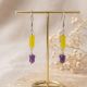 Cercei handmade - ametist si jad cod1456