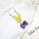 Cercei handmade - ametist si jad cod1456