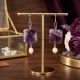 Cercei handmade - ametist perle i tortie din ar