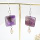 Cercei handmade - ametist perle i tortie din ar