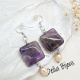 Cercei handmade - ametist perle i tortie din ar
