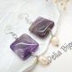 Cercei handmade - ametist perle i tortie din ar