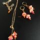 set cu flori de lotus jad somon corai