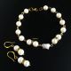 set perle seashell albe si accesorii aurite
