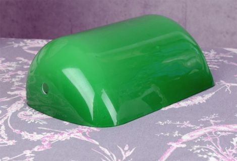 Abajur din sticla verde pentru lampa Banker