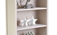 Biblioteca Shabby Chic din lemn masiv bej