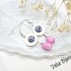 Cercei handmade din sidef sodalit i jad roz acce
