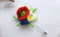 Brosa tip ac BUCHET 3 FLORI