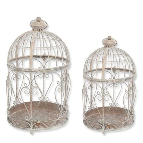 Set doua colivii decorative din fier forjat antik