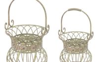 Set doua cosuri din fier forjat antik white