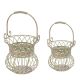 Set doua cosuri din fier forjat antik white