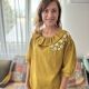 Bluza din in cu broderie manuala cu flori