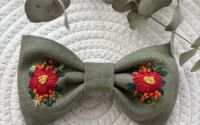 Fundita din in cu broderie florala manuala