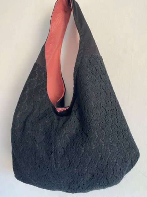 Geant Unicat tip Hobo Dantel Neagr Romantic