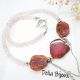 Colier handmade unicat - agate si cuart cod1186