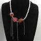 Colier handmade unicat - agate si cuart cod1186