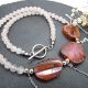 Colier handmade unicat - agate si cuart cod1186
