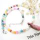 Colier handmade unicat - agate frozen si perle cul