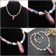 Colier handmade unicat - agate frozen si perle cul