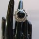 Inel cu Onix si cristale Swarovski Black Diamond
