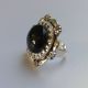 Inel cu Onix si cristale Swarovski Black Diamond