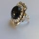 Inel cu Onix si cristale Swarovski Black Diamond
