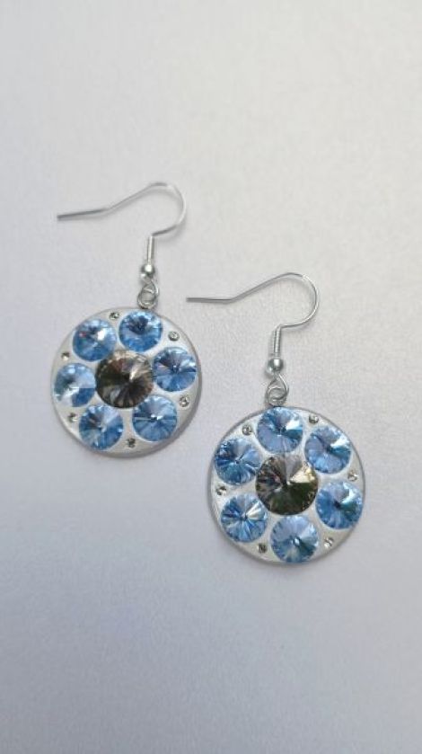 Cercei cu cristale Swarovski Light Sapphire 