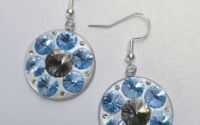 Cercei cu cristale Swarovski Light Sapphire 