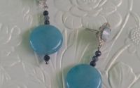 Cercei Blue Sky cu Calcedonie Safir si Swarovski