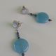 Cercei Blue Sky cu Calcedonie Safir si Swarovski