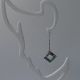 Cercei din argint cu Swarovski square ring Vitrail