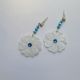 Cercei floare Sidef si cristale Swarovski