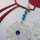 Cercei floare Sidef si cristale Swarovski