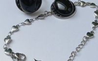 Set bijuterii cu Onix 1813 cm si Swarovski