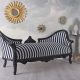 Sofa rococo din lemn masiv negru
