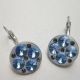 Cercei fashion cu Swarovski Light Sapphire 6mm