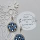 Cercei fashion cu Swarovski Light Sapphire 6mm