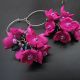 Cercei Statement "Fucsia Bloom" Flori Handmade din