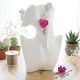 Cercei Statement "Fucsia Bloom" Flori Handmade din