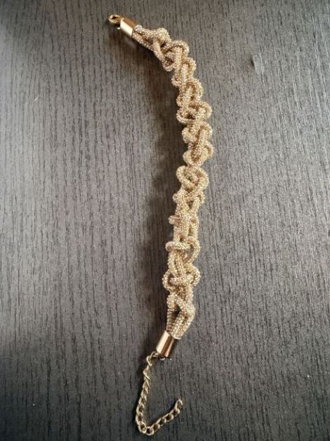 Bratara Handcrafted Eleganta din Snur cu Strasuri 