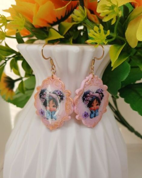 Cercei fetita Light Pink