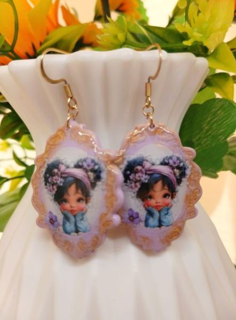 Cercei fetita Lavender Dream