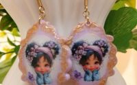 Cercei fetita Lavender Dream