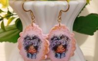 Cercei fetita Light Pink