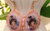 Cercei fetita Light Pink