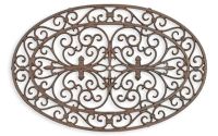 Covoras oval intrare din fonta antik brown