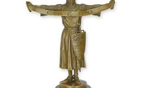 Credo-statueta din bronz cu un soclu din marmura