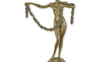 Dansatoare cu ghirlanda-statueta din bronz cu un s