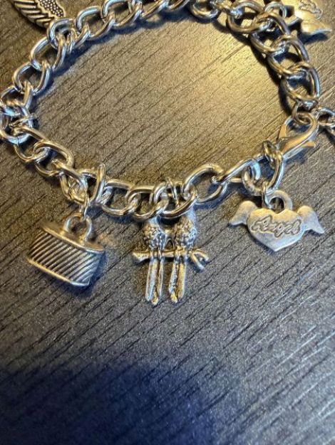 Bratara Handmade Argintie cu Zale si Charmuri
